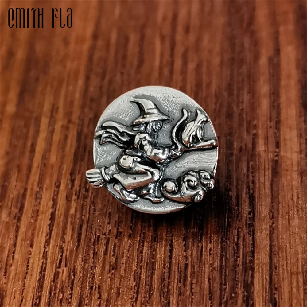 Broom Witch Charms Beads Silver 925 Original Beads Fit Original Brand Bracelet Jewelry Small Hole Bead for Jewelry Making Beads