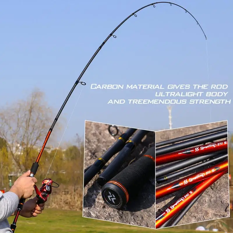 Удочка Sougayilang карбоновая спиннинговая удочка для ловли карпа забрасывания рыбы