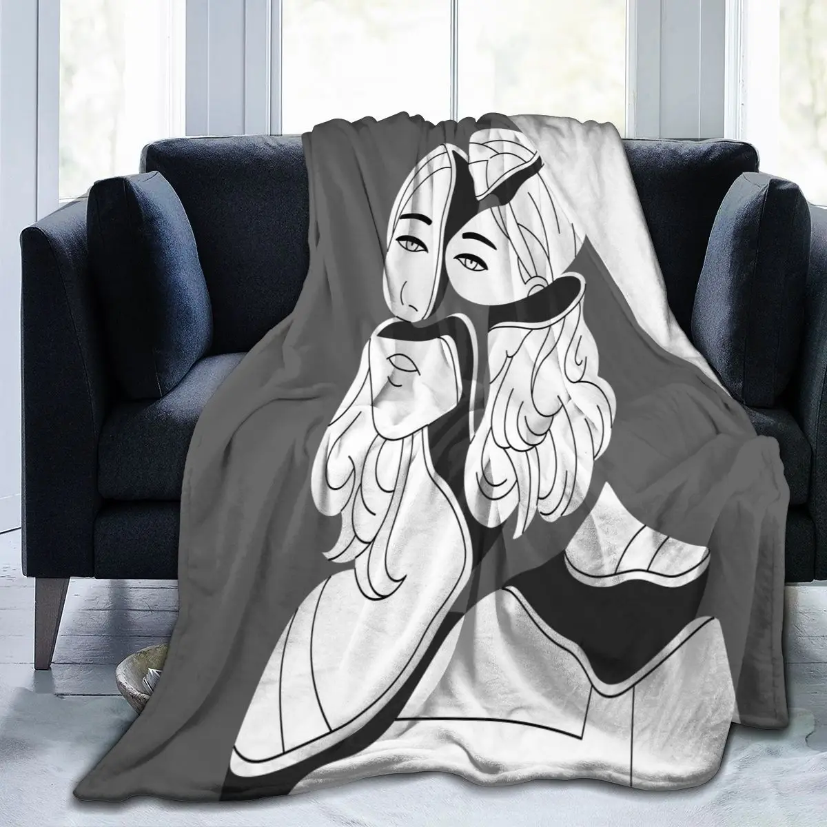 

Flannel Blanket Young Woman Broken Into Pieces Soft Thin Fleece Blanket Bedspread Cover for Bed Sofa Home Decor Dropship