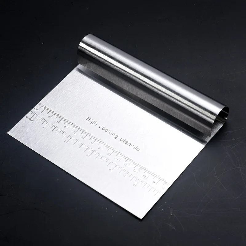 

1Pcs kitchen Stainless Steel Metal Griddle Scraper Chopper as Dough Cutter Bread and Pizza Dough for home kitchen accessories