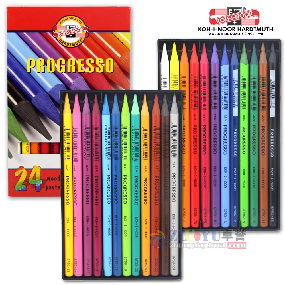 

Czech Cool Joy 12-color /24-color Woodless Colored Pencil Coloring Painting Oily Pure Lead Woodless Colored Lead Set