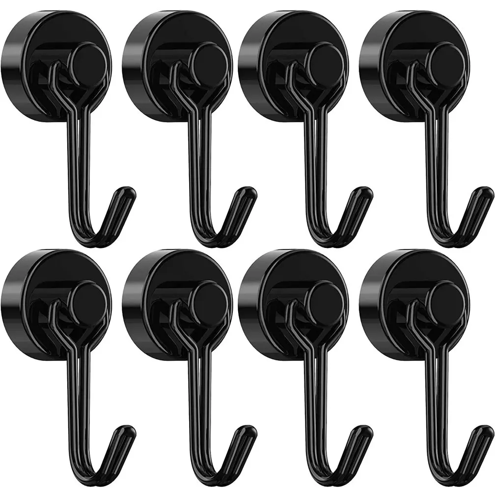 

Magnetic Hook 8PCS/SET Stainless Steel Strong Hook Magnet Bracket Wall Suction Hook Bracket Support Hardware Magnetic Tool