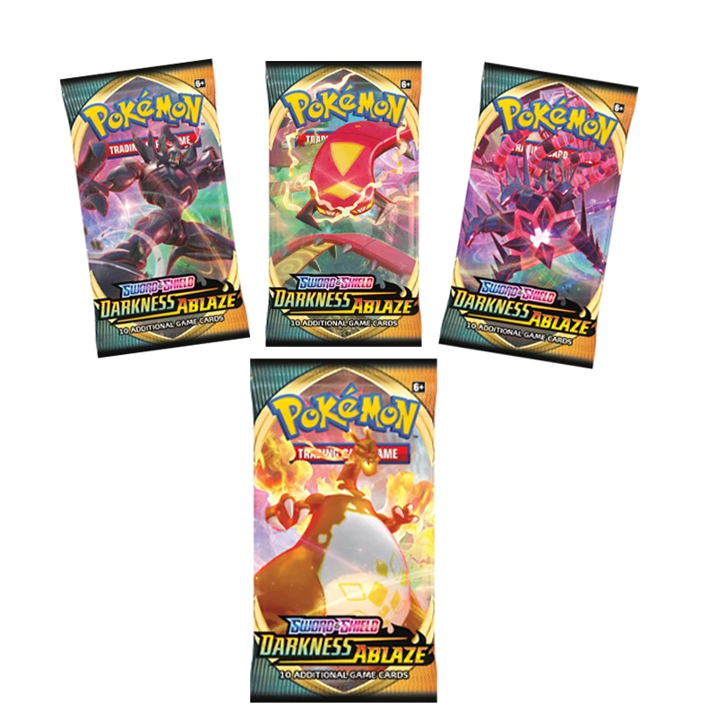

Pokemon Cards 324Pcs Tcg: Sword & Shield Darkness Ablaze 36 Bags Sealed Booster Box Collection Trading Card Game Toys for Child
