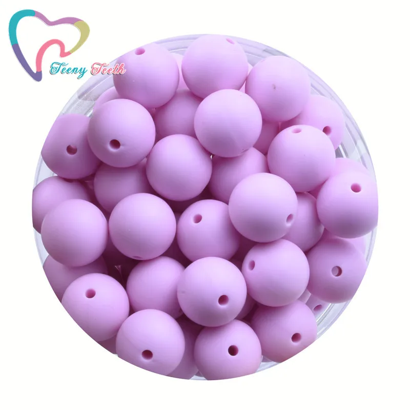 Pale Pink Подростковые Зубы 100 шт 45 цветов 12-15 мм детский Силиконовый грызунок круглые бусины BPA Жевательная из силикона бусины DIY Прорезыватели для зубов игрушки - Цвет: Pale Pink