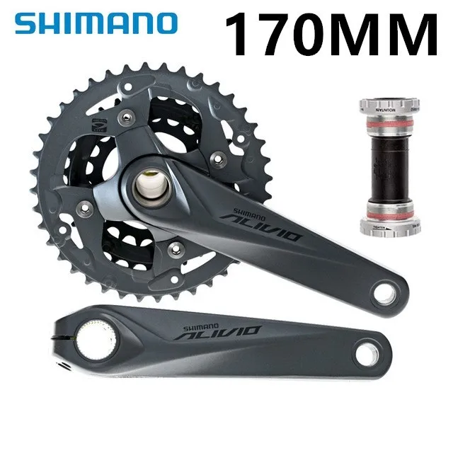 170mm with bb52 Manivela Pedaleira Shimano Alivio Fc M4050 с Bb для M4000 Hollowtech Запчасти для велосипедов 170/175 мм - Цвет: 170mm with bb52