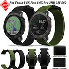 Ремешок нейлоновый для наручных часов Garmin Fenix 6X 6 6S Pro 5X 5 Plus 3HR 935