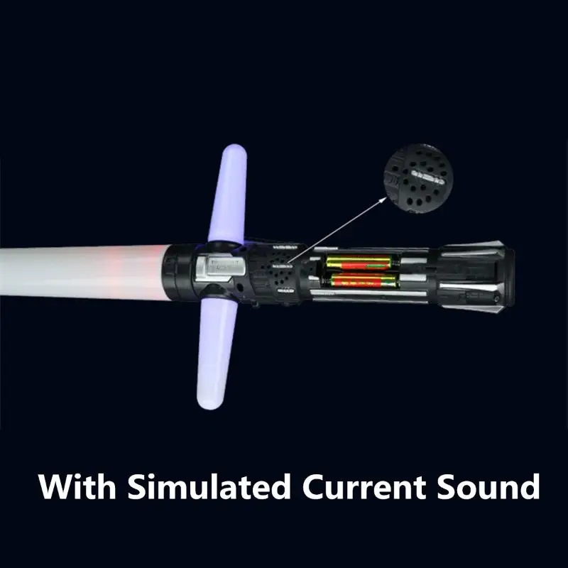 

Retractable Light Sound Cross Lightsaber Toys Luminous LaserSword Light Up Led