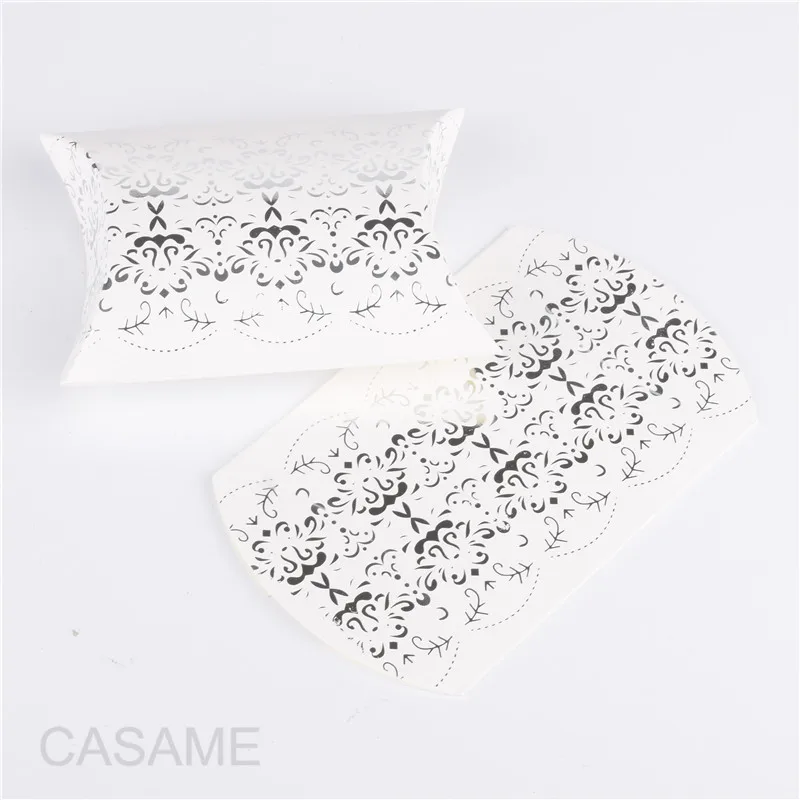 

10pcs promotion Pillow Shape kraft jewelry candy Box craft paper Wedding Favor Gift pie Party bags eco friendly