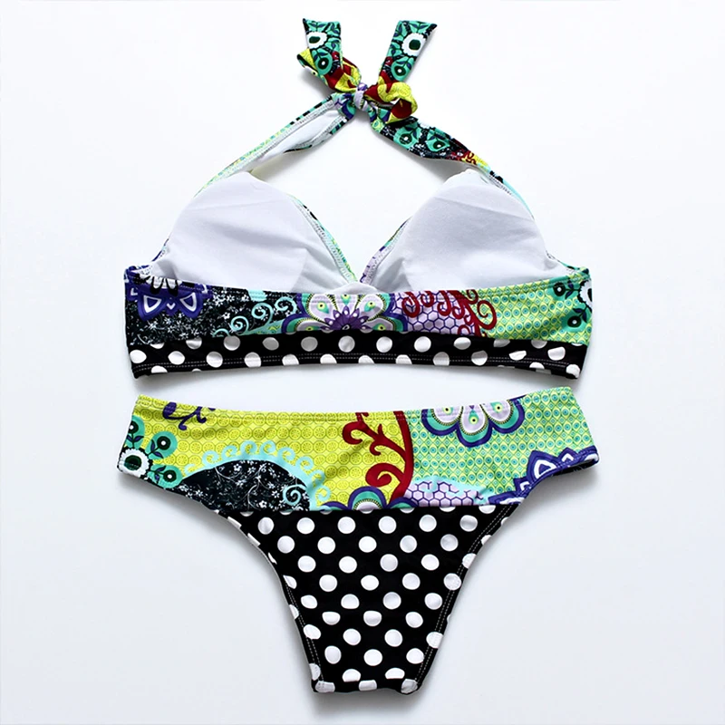 2019 бандажный купальник с низкой талией танкини для женщин летний женский принтом