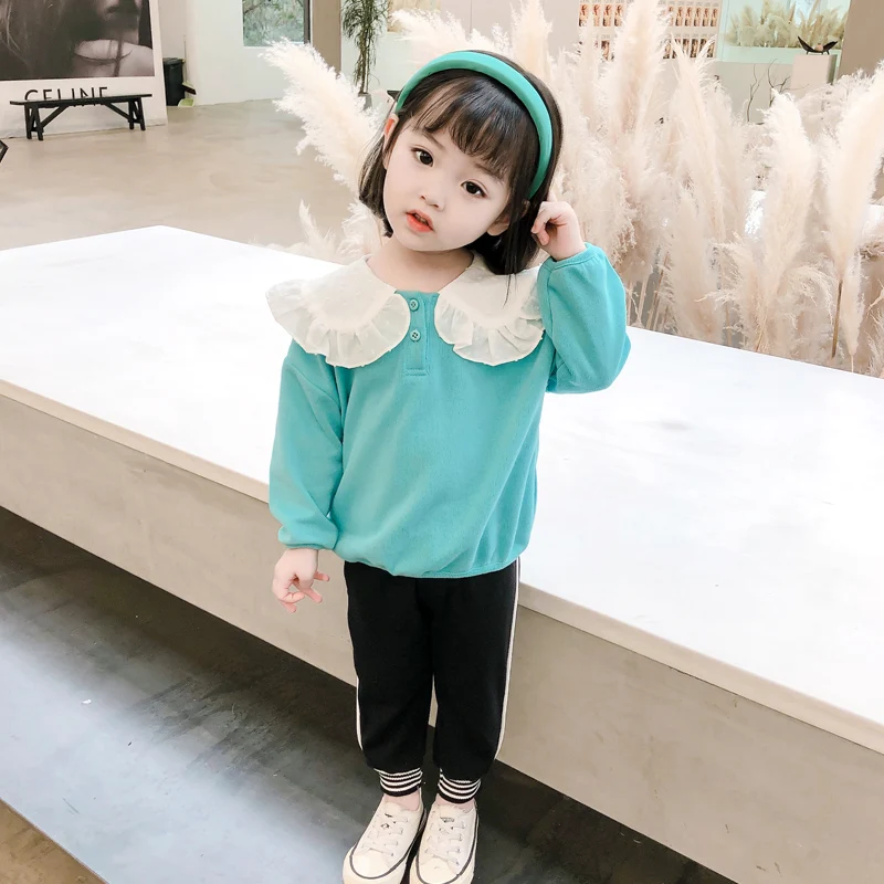 

New Spring Autumn Children Clothes Baby Girls Sweatshirts + Pants Kids Teenagers Tracksuit Sport Suits Outwear High Quality