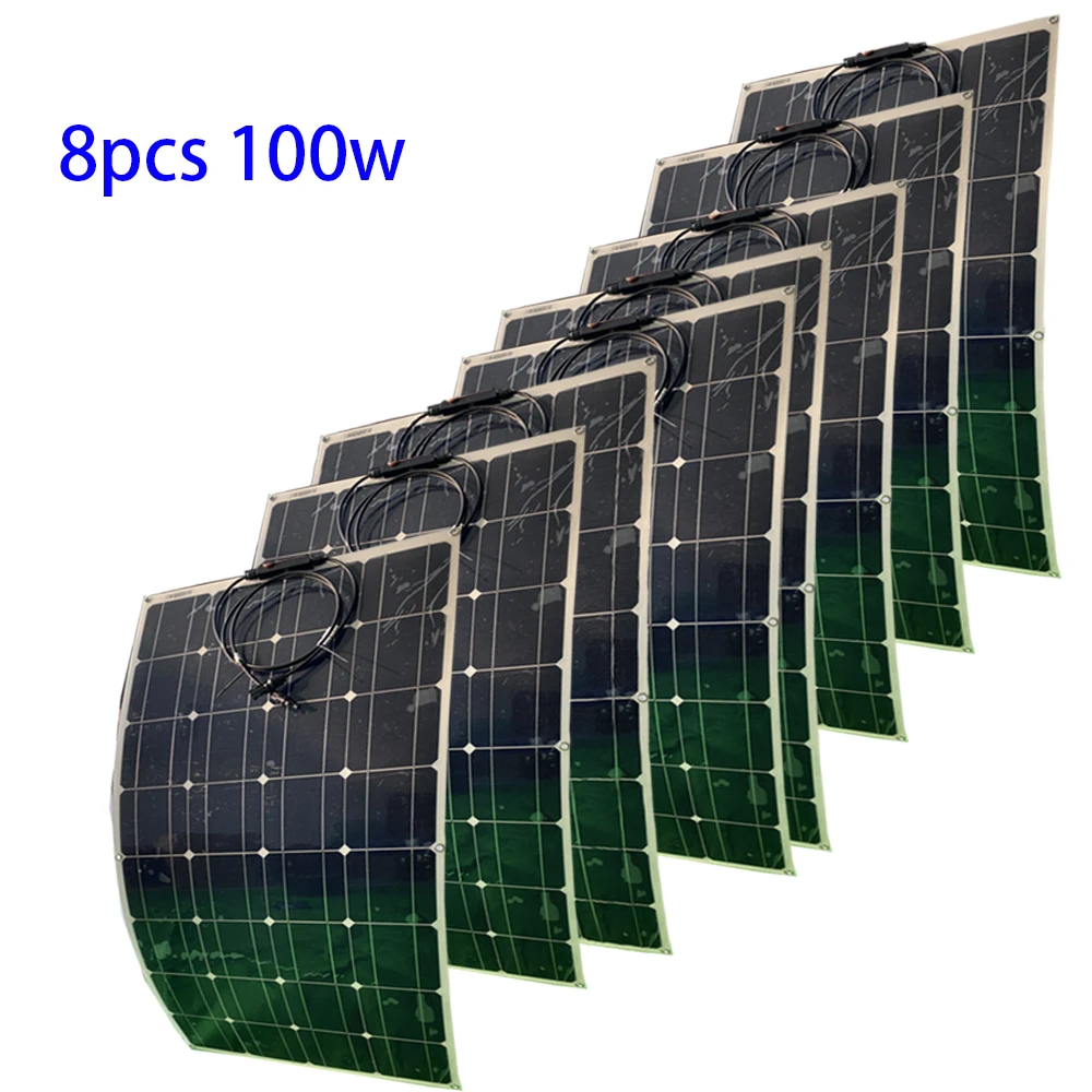 Солнечная панель 1000 Вт 800 600 400 равно гибкой солнечной панели 100 10 шт. 8 6 4 моно