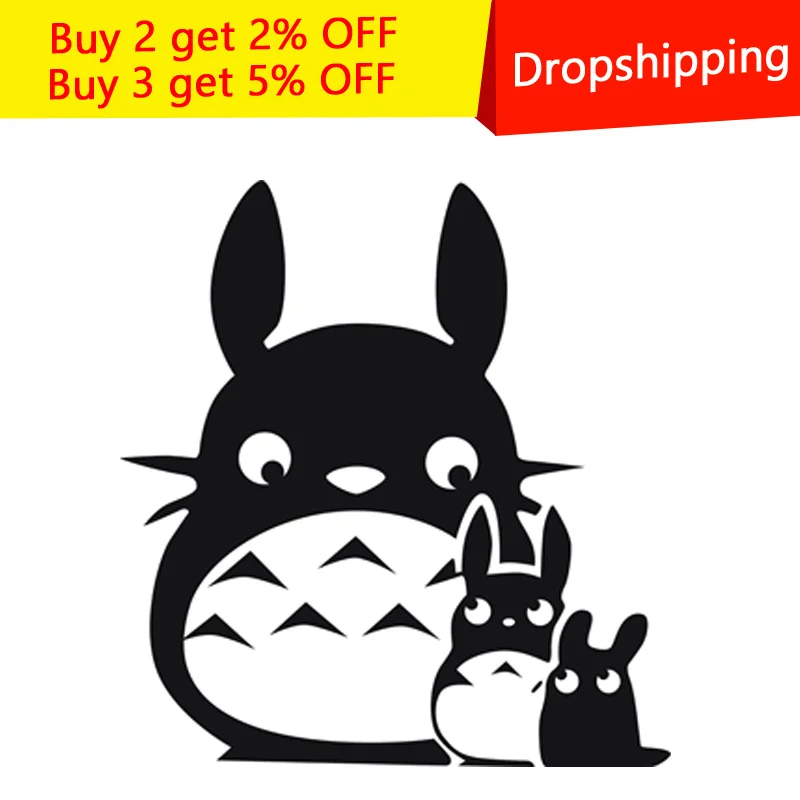 Новые Мультяшные настенные стикеры сделай сам в виде Тоторо для ванной комнаты