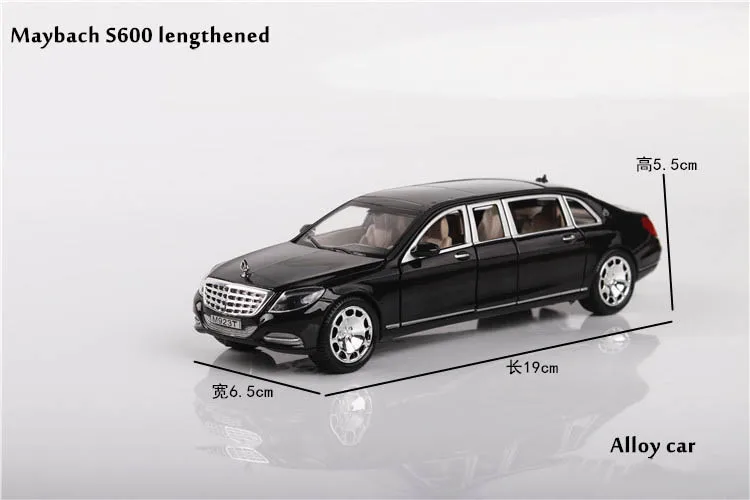 Высокая имитация литья под давлением 1/24 Bens S600 модель игрушечного автомобиля из металлического сплава оттягивающие назад Машинки Игрушки транспортные средства для детей Подарки для детей