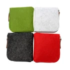 Модный женский кошелек 4 цветов высокого качества, милый квадратный однотонный кошелек для девушек, мягкий фетровый вместительный кошелек для ключей, держатель для карт