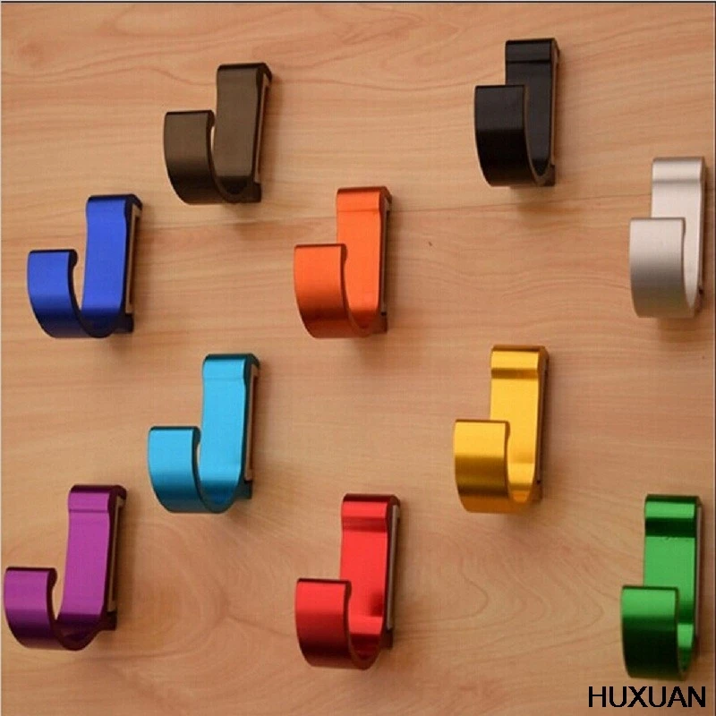 

Great Aluminum Finish Candy Color Clothes Hanger & Towel & Coat & Robe Hook Decorative Bathroom Hooks Wall Mounted