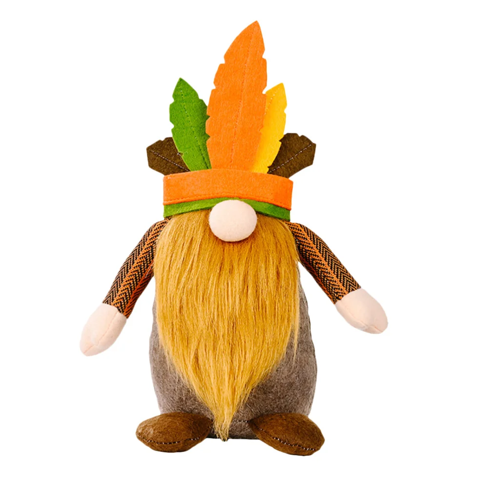 

1Pc Delicate Gnome Rudolph Indian Doll Adornment Cloth Craft Doll Ornament