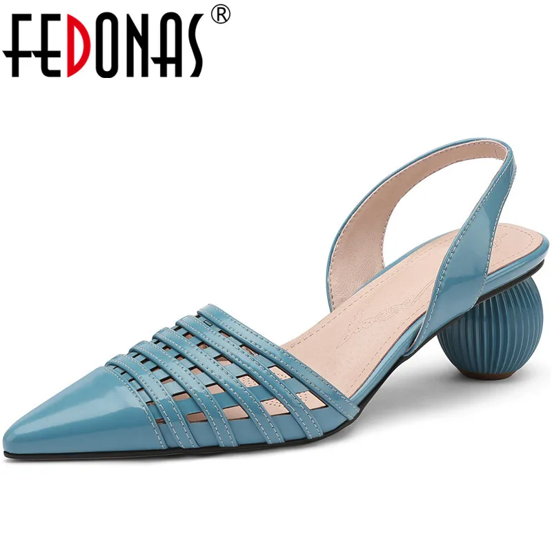 FEDONAS/Новинка Женские вечерние туфли лодочки с острым носком для выпускного