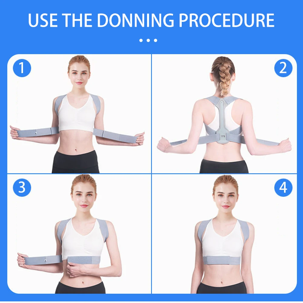 Корректор осанки для женщин и мужчин одобренный FDA фиксатор верхней части спины