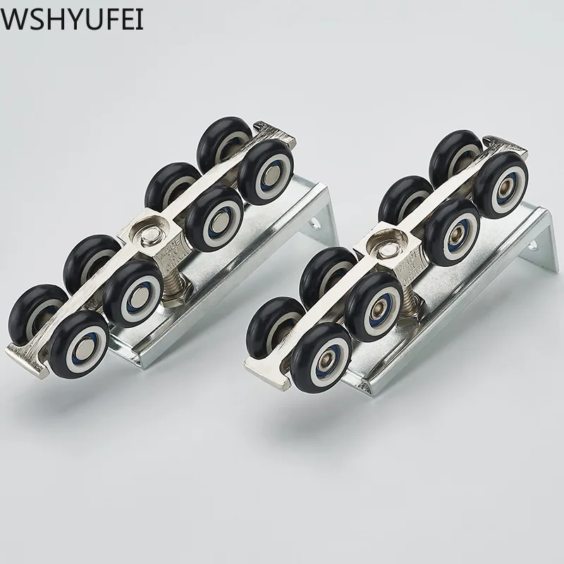 Мобильный дверной подвесной круглый шкив Висячие бесшумные рельсовые Колеса