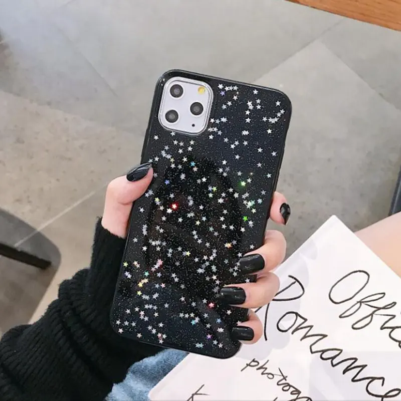 Чехол для iphone 7 8 plus XR XS Max X 10 силиконовый чехол с блестящей звездой 6 s 11 12 Pro чехол|for
