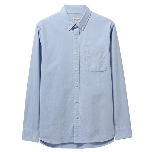 13Blue Giordano мужская приталенная рубашка slim fit,из натурального хлопка, с длинными рукавами - Цвет: 13Blue