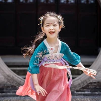 hanfu girls summer clothing dress chinese style childrens costume immortal dress baby elegant skirt childrens tang suit