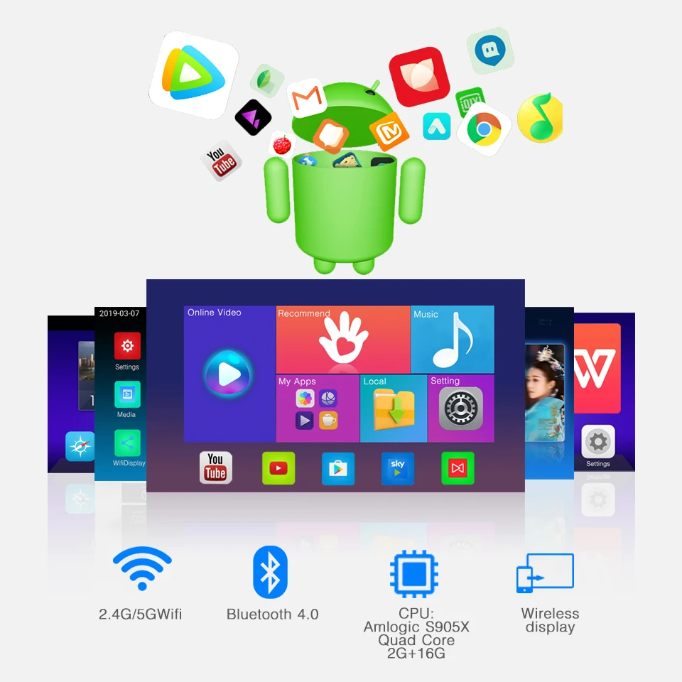 BYINTEK MOON K15 Full HD 1080P Android wifi светодиодный 1920x1080 lcd видео проектор для Iphone смартфонов