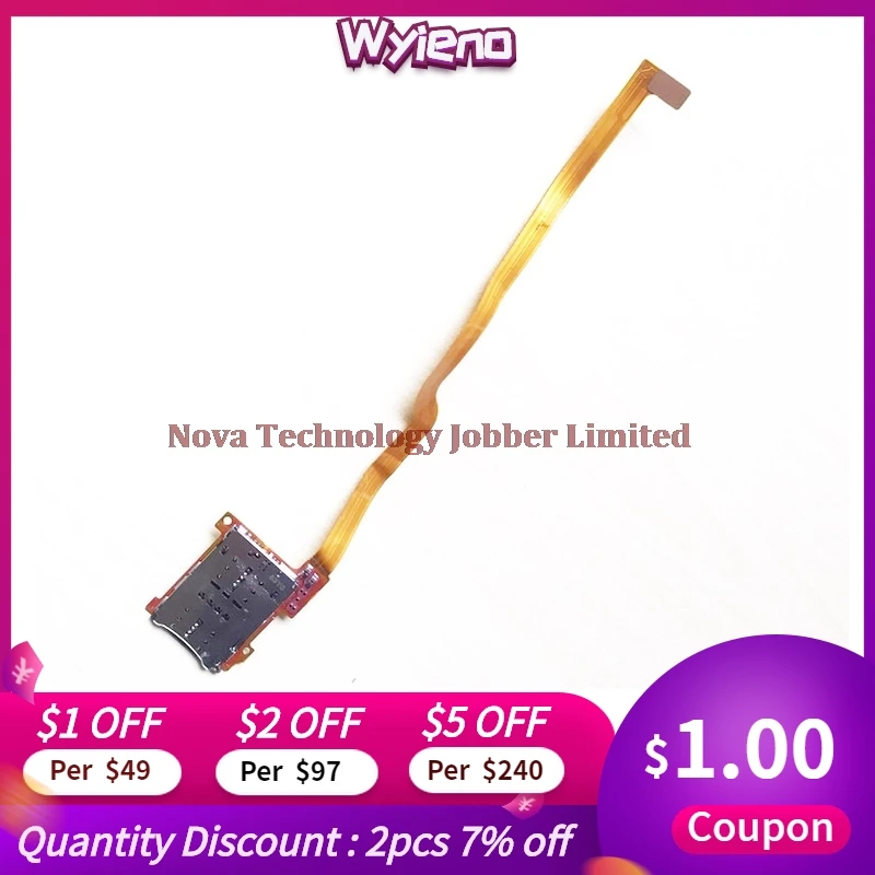 

Wyieno 10Pcs/Lot M3 Single Sim Card Reader Flex For Huawei Mediapad M3 8.4" SIM Flex cable Card Slot Holder Replacement Parts