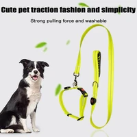 lighting dog collarleash trimmable adjustable flashing pet harness glow in dark for night running walking safety vj drop
