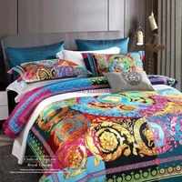2022 new autumn and winter home textile nordic palace medusa bedding set cotton four piece light luxury duvet cover