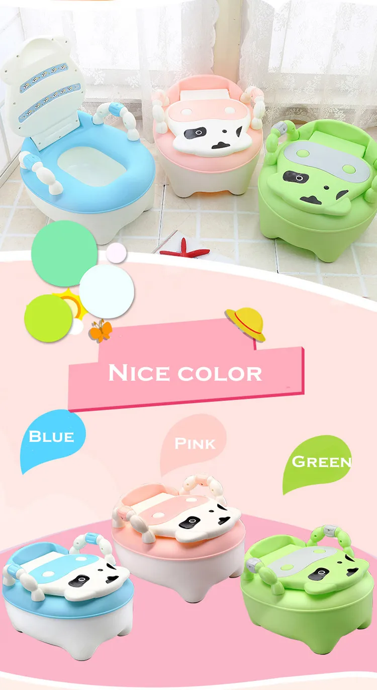 New Baby Potty Training Seat Children's Potty Baby Toilet Cartoon Panda Kids Toilet Trainer Bedpan Portable Urinal Backrest Pot