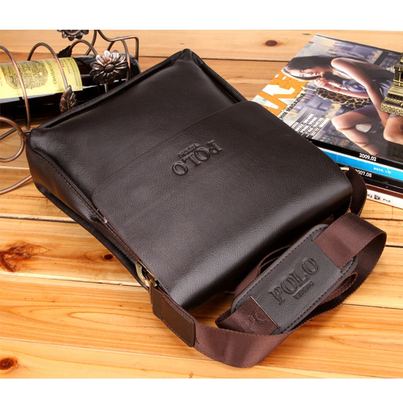 

PosBuy Vintage Men's Satchel Shoulder Bags PU Leather Handbag Waterproof Business Casual Cross Body Messenger Party Bag for Male