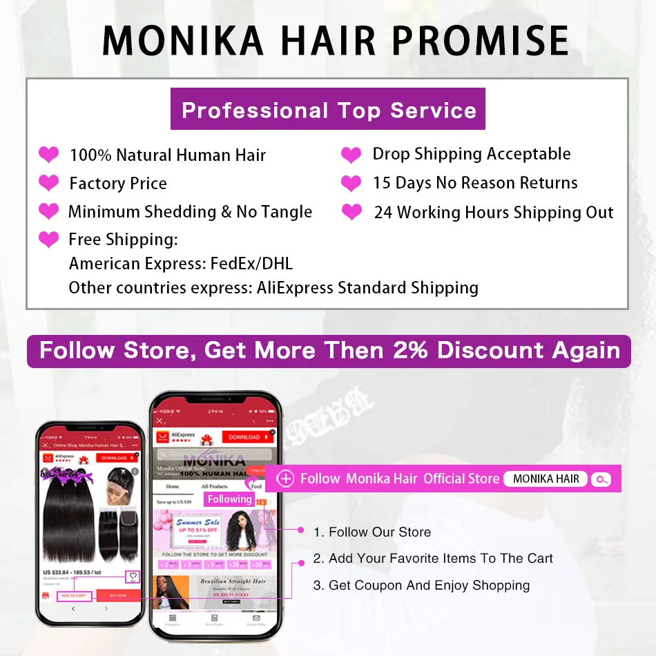 

Monika Brazilian Body Wave Closure Cheveux Human Hair Closure Piece 4x4 Lace Closure Hair Free/Middle/3 Part Closures Non-Remy