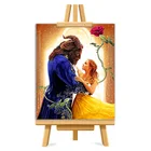 Красавица и чудовище, Раскрашивание по номерам на нулевой основе, ручная роспись маслом, уникальный подарок, домашний декор