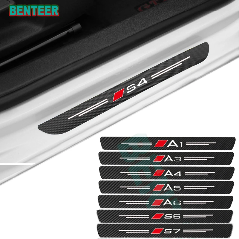 

4pcs Car Stickers For Audi A3 A4 A5 A6 A7 A8 A1 Q3 Q5 Q7 TT B5 B6 B7 B8 B9 8V 8L C6 C5 C7 4F