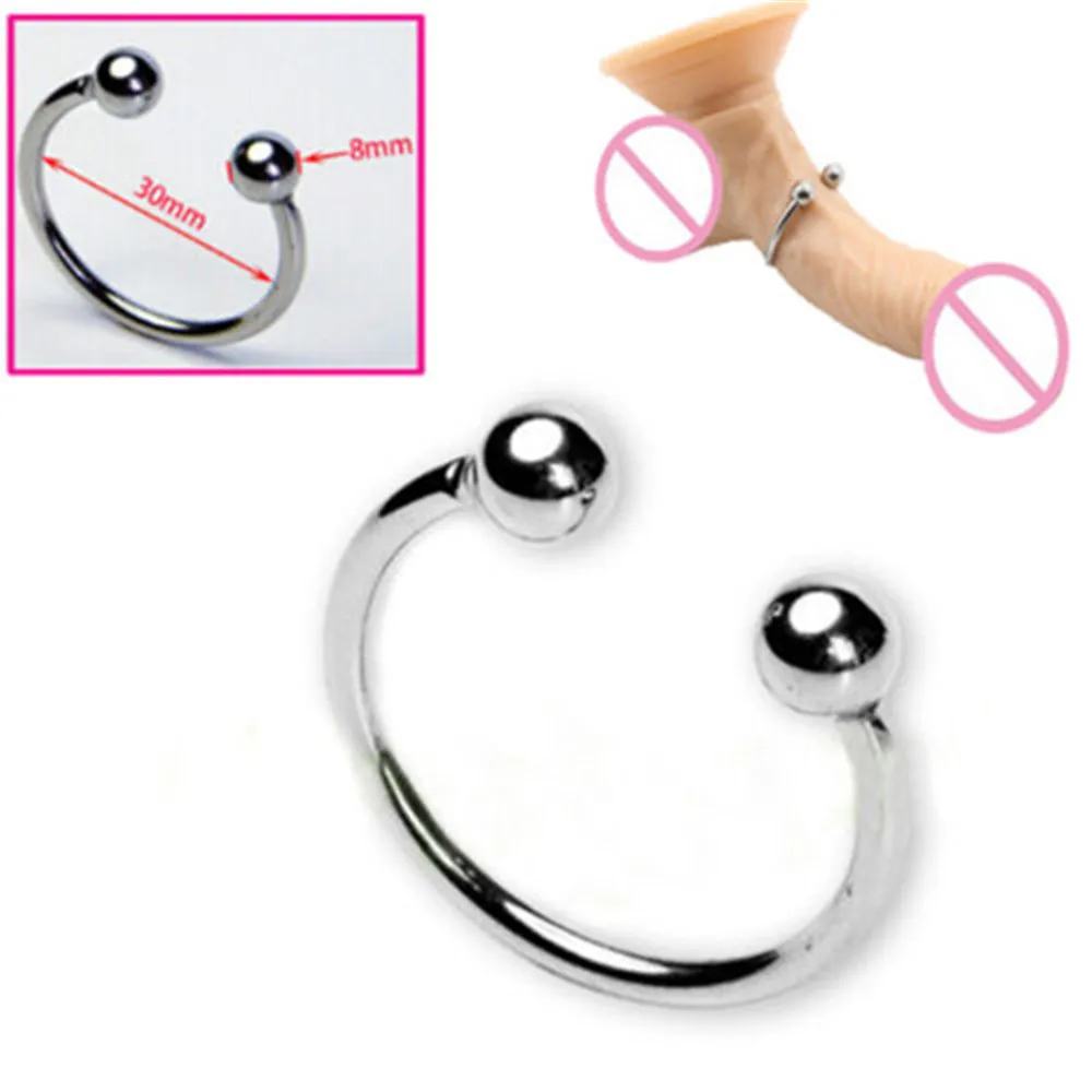 Двойное кольцо из нержавеющей стали для увеличения пениса интимные товары