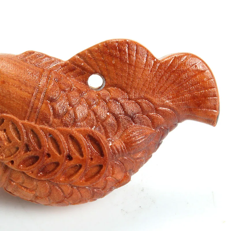 Деревянная продукция персикового дерева креативный брелок в форме рыбы