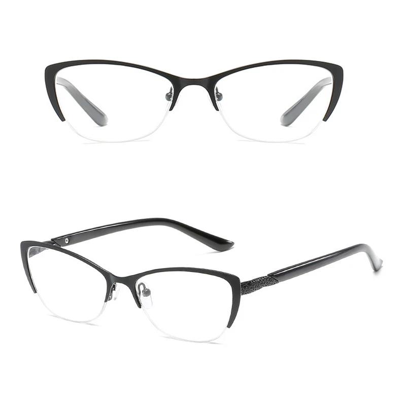 C3-071 Black Женские очки для чтения из сплава кошачий глаз, 4 стиля, деловые ретро мужские очки по рецепту+ 1,0+ 1,5+ 2,0+ 2,5+ 3,0+ 3,5+ 4,0 - Цвет оправы: C3-071 Black