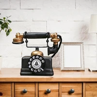 vintage style artificial telephone model retro resin home decor ornament craft classic colors and simple durable design