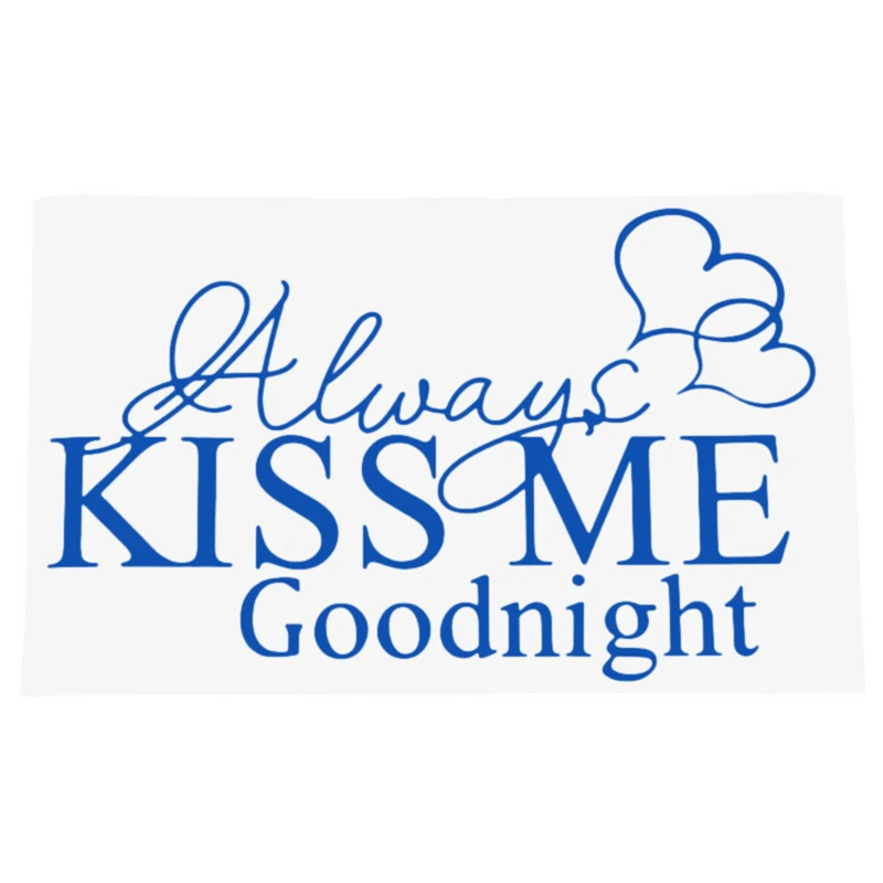Always Kiss Me Goodnight Wall Sticker Home Decoration Decal Bedroom Vinyl Art Mural Pared Text Patterns Creative Stickers | Дом и сад