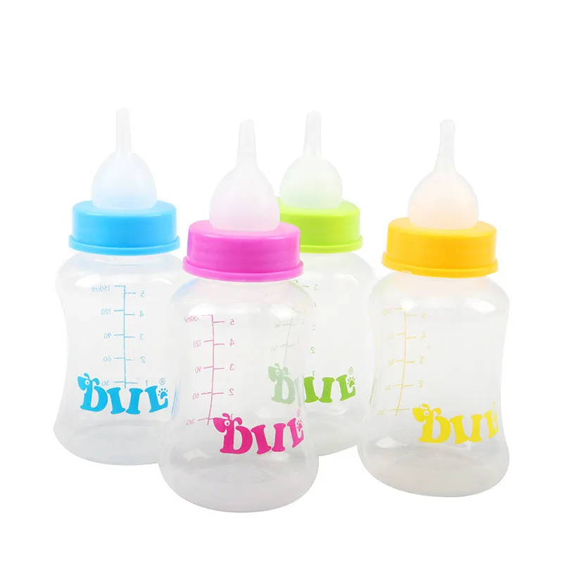 Силиконовая бутылочка для кормления домашних животных из трех предметов