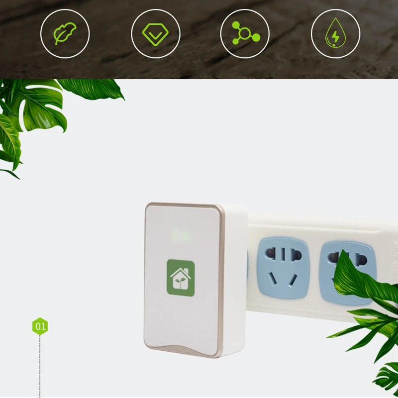 

Pluggable Air Purifier Negative Ion Generator Filterless Ionizer Purifier Clean Allergens,Pollutants,Mold,Odors