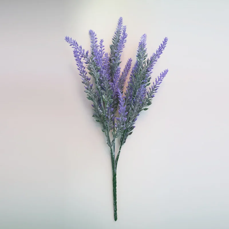 purple 1 шт. пластиковые искусственные Лавандовые цветы фиолетовые Романтические цветы букет Свадебная вечеринка украшение дома аксессуары - Цвет: purple