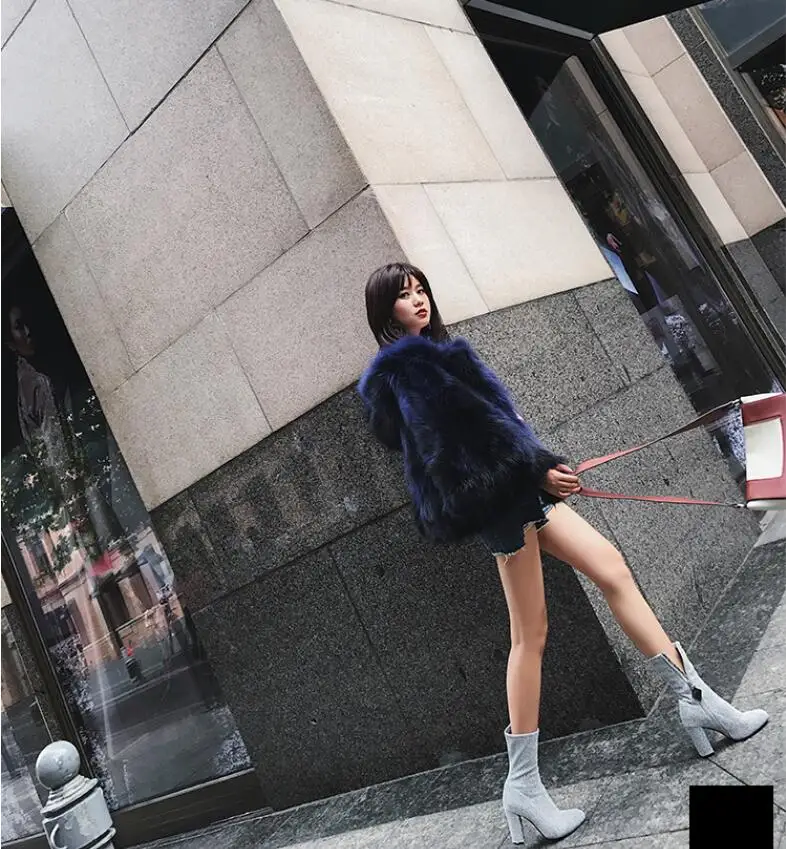 Женское пальто с капюшоном из натурального чистого 100% натуральный мех лисы