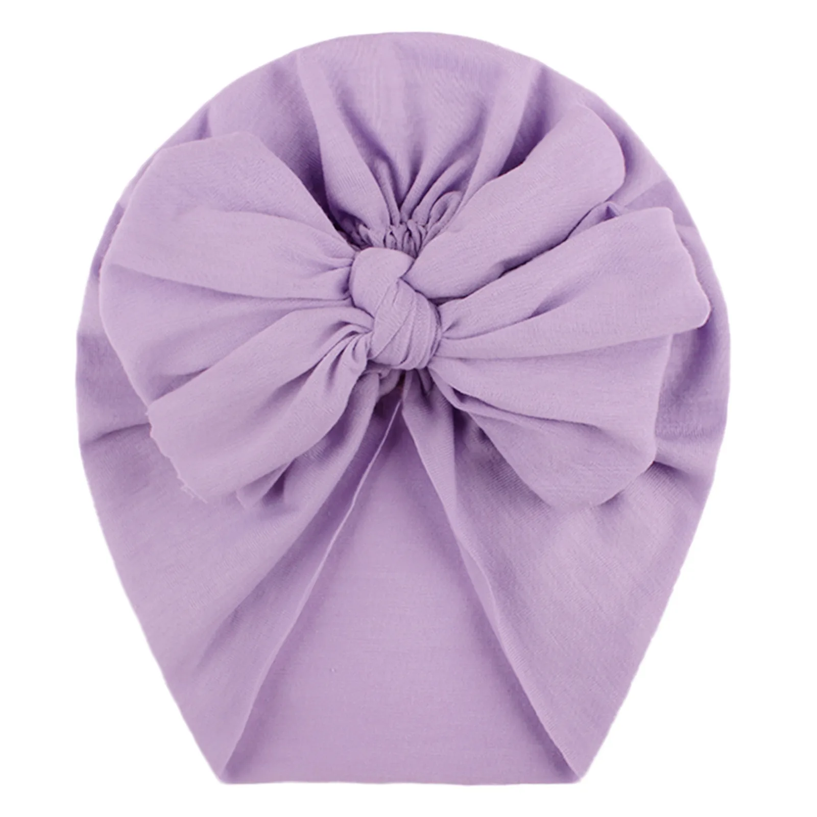 30# Cute Cotton Blend Hair Bow Knot Kids Baby Infant Turban Hat Big Ear Toddler Beanie Caps Headwraps Birthday Gift Photo | Детская