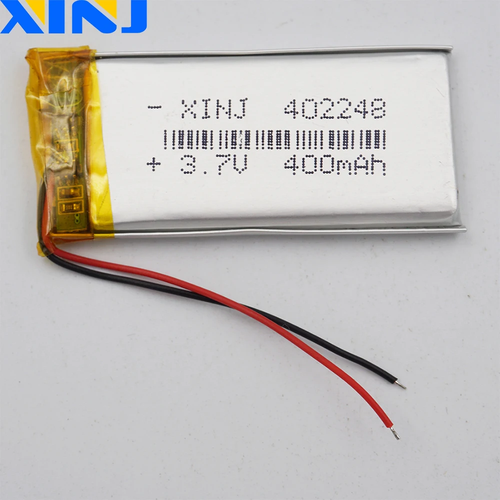 XINJ 10 шт. 3 7 в 400 мАч полимерная литиевая батарея Lipo 402248 для DVC DVR камера MP4