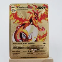 2021 takara tomy pokemon cards metal v gx pikachu charizard golden vmax card kids game collection cards christmas gift