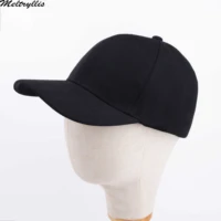 meltryllis men women plain curved sun visor baseball cap hat solid color black fashion adjustable caps