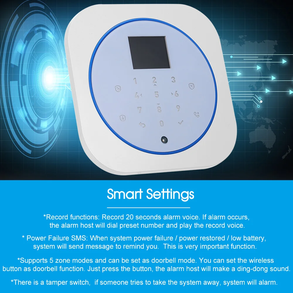 Wi Fi GSM сигнализация Системы домофон удаленный Управление Автонабор на