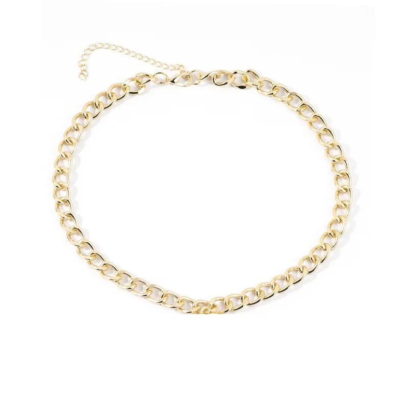 

New Women Big Necklace For Girl Fashion Twist Gold Silver Color Chunky Thick Lock Choker Chain Party Pendant Necklaces Jewelry